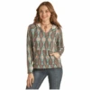 Rock & Roll® Ladies Aztec Printed Chocolate Hoodie RRWT94R04E-20 -Rock & Roll RRWT94R04E 20