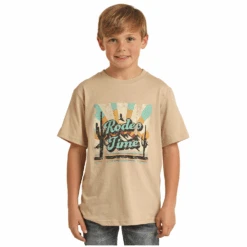 Rock & Roll Cowboy Children's Dale Brisby Taupe Graphic T-Shirt RRBT21R06D-26