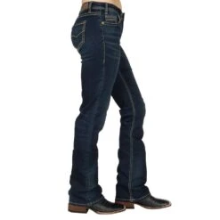Rock & Roll Cowgirl Riding Extra Stretch Dark Wash Jeans -Rock & Roll W7 4166 2