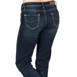 Rock & Roll Cowgirl Riding Extra Stretch Dark Wash Jeans -Rock & Roll W7 4166 3