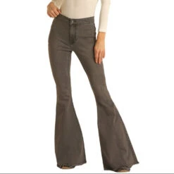 Rock & Roll Denim Ladies High Rise Grey BargainWPB2669