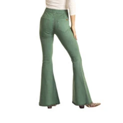 Rock & Roll Denim Juniors Jade Green Bell Bottom Jeans WPB3512 -Rock & Roll WPB3512 B11
