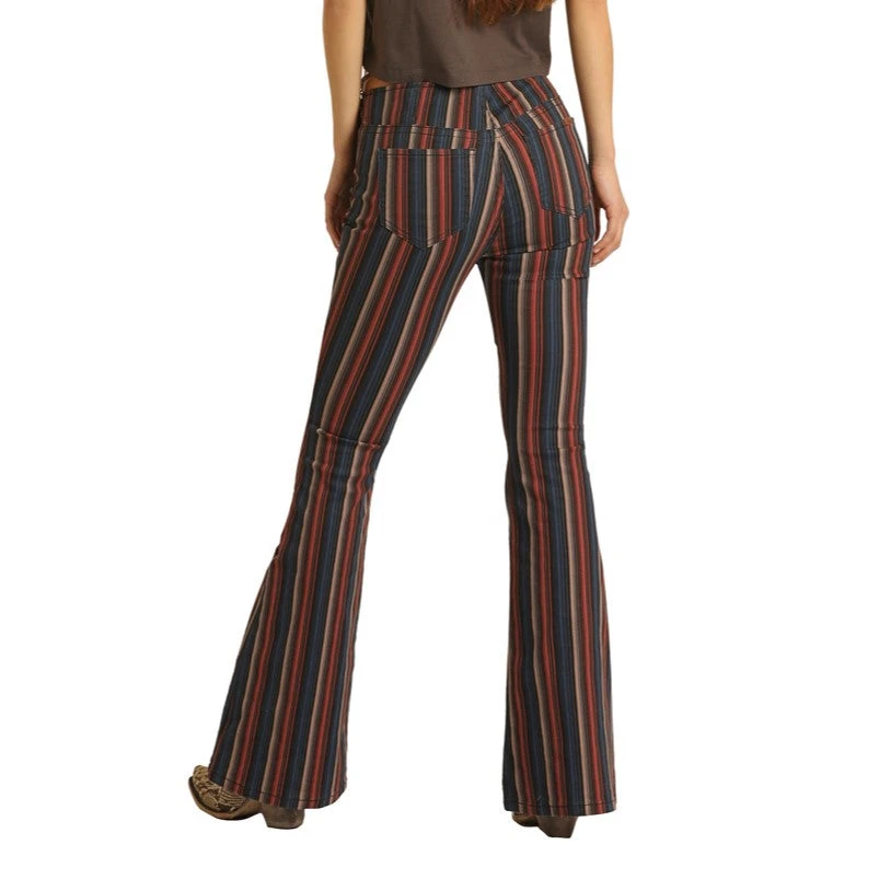 Rock & Roll Cowgirl Women's Bargain Bell High Rise Stripe Jeans WPH1651 5 Rock & Roll Cowgirl Women's Bargain Bell High Rise Stripe Jeans WPH1651 - Image 3