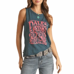 Rock & Roll® Ladies Dale Brisby Graphic Navy Tank Top RRWT20RZMZ