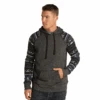 Rock & Roll Denim Men's Long Sleeve Charcoal Hooded Pullover P8H6339 -Rock & Roll p8h6339