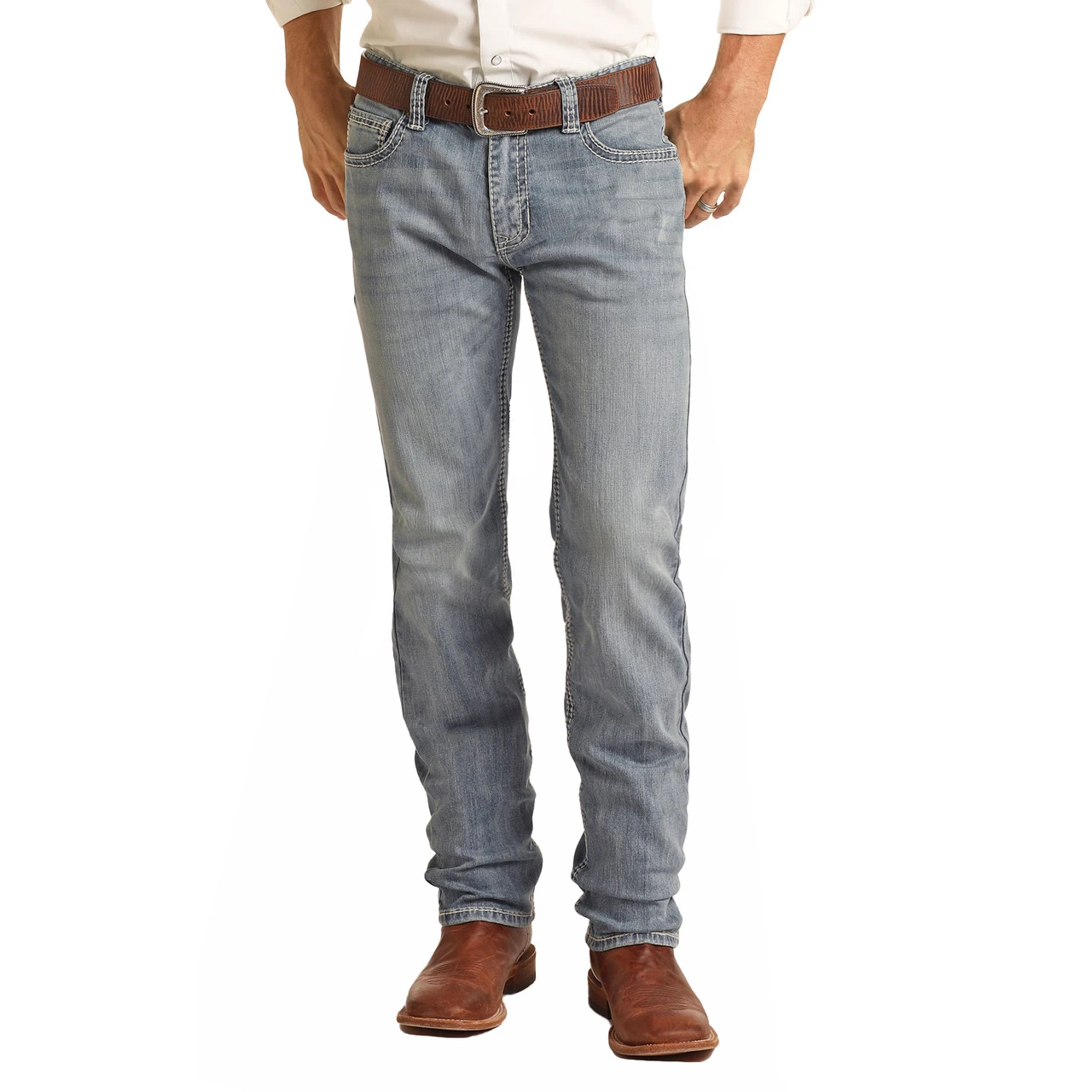 Rock & Roll Denim® Men's Revolver Straight Leg Jeans RRMD1RRZSG 4 Rock & Roll Denim® Men's Revolver Straight Leg Jeans RRMD1RRZSG - Image 2