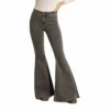 Rock & Roll Denim Ladies Charcoal Bell Bottoms RRWD7PR0FY