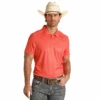 Rock & Roll Denim® Men's Printed Sunglass Orange Polo Shirt RRMT51R11K-93 -Rock & Roll r11k