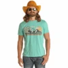 Rock & Roll® Unisex Dale Brisby 'Dale Yeah' Bucking Bull Rider Turquoise T-Shirt RRUT21R12Q 1 Rock & Roll® Unisex Dale Brisby 'Dale Yeah' Bucking Bull Rider Turquoise T-Shirt RRUT21R12Q -Rock & Roll r12