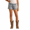 Rock & Roll Denim Girls Bandana Printed Denim Shorts RRGD68R0UF -Rock & Roll rrgd68r0uf