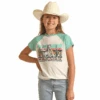 Rock & Roll Cowgirl Girl's Horse Graphic Raglan T-Shirt RRGT21R10Y -Rock & Roll rrgt21r10y