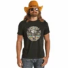 Rock & Roll Denim Dale Brisby Rodeo Time Black Graphic T-Shirt RRUT21R12V -Rock & Roll rrut21r12v