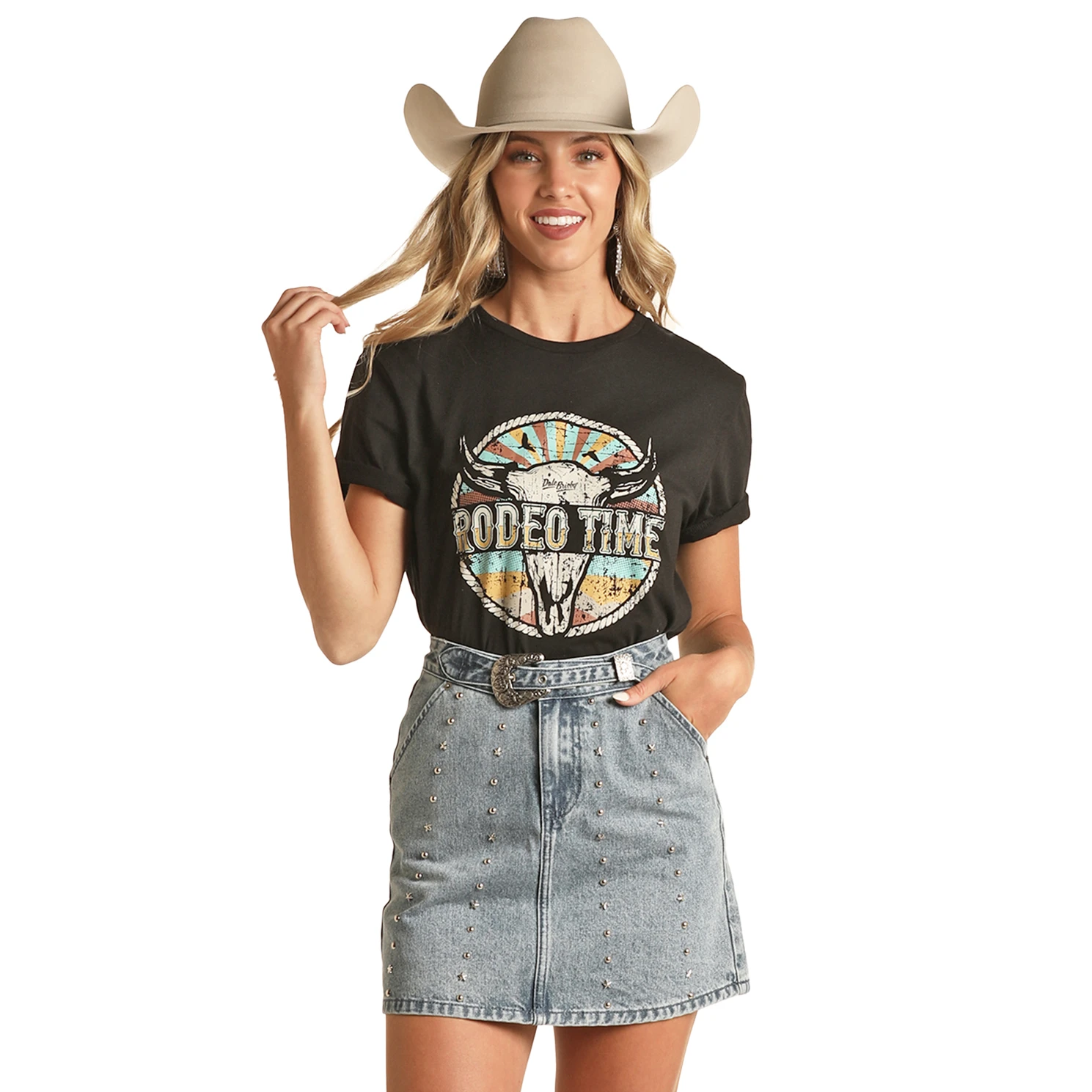 Rock & Roll Denim Dale Brisby Rodeo Time Black Graphic T-Shirt RRUT21R12V 4 Rock & Roll Denim Dale Brisby Rodeo Time Black Graphic T-Shirt RRUT21R12V - Image 2